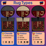 Suggestion


Illustration of different rug types with labels for Chenille, Rubber, and Cotton materials on a purple background.