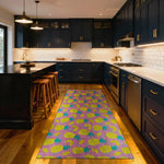 Washable non-slip pineapple rug for kitchen interiors