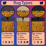 Robot vacuum safe orange slice kitchen rug for lively homes