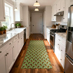 Playful fast-food themed runner rug for modern kitchens