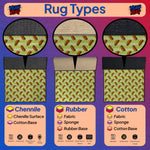 Robot vacuum safe washable kitchen rug with hotdog design