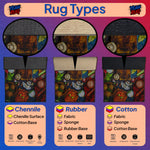 Robot vacuum friendly washable kitchen rug for cooking lovers