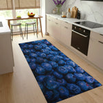 Washable non-slip blueberry rug for modern kitchen