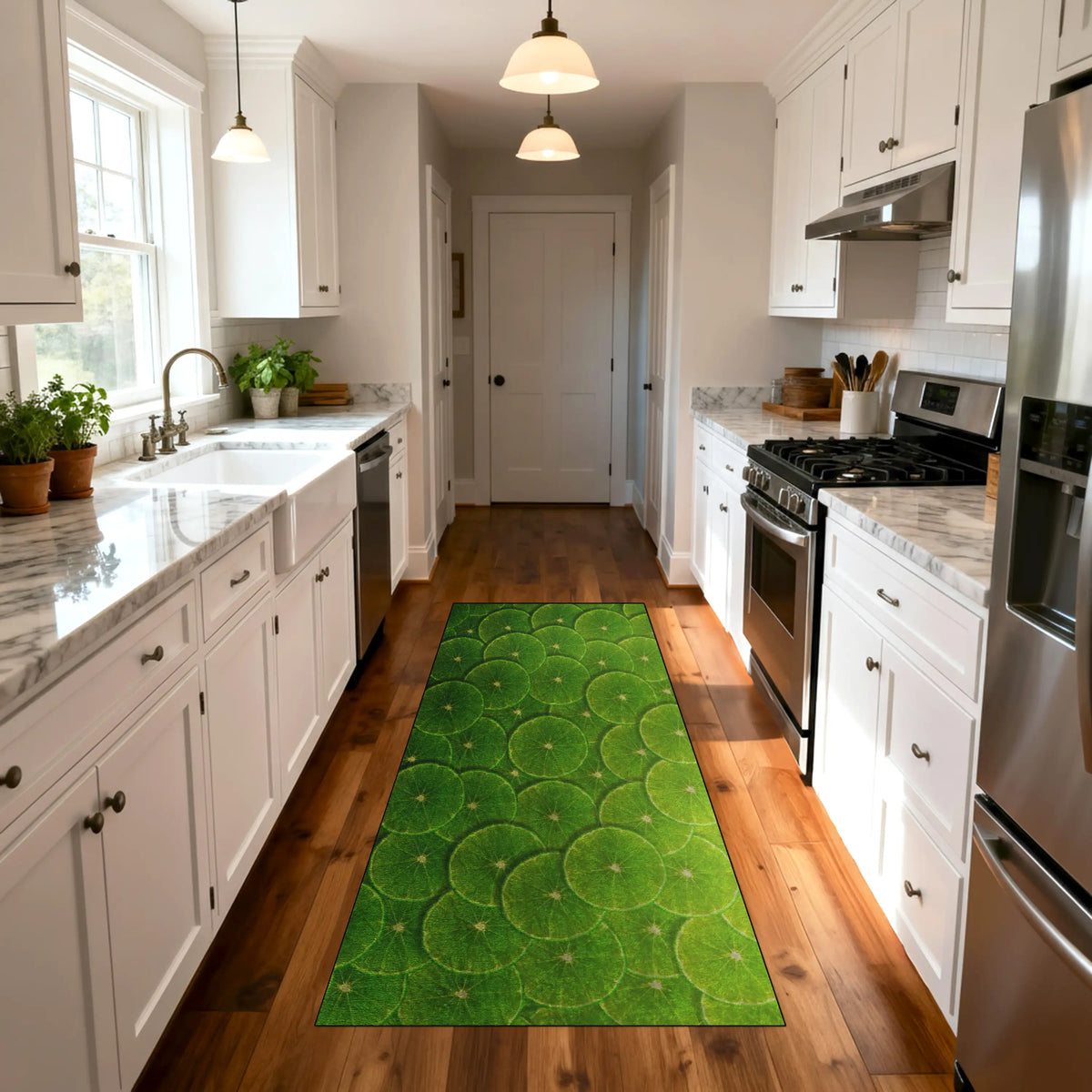 Slice Rugs Lime Slice Kitchen Rug – Washable & Non-Slip – YeahRug