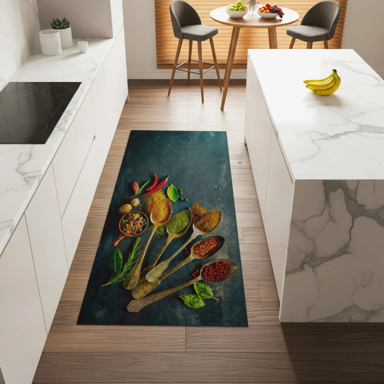 Rustic Spice Kitchen Rug | Washable Non-Slip Runner | Kitchen Rug