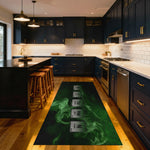 Non-slip modern kitchen runner with periodic letters